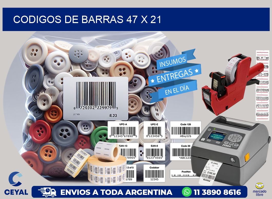 codigos de barras 47 x 21