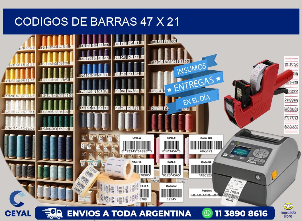 codigos de barras 47 x 21