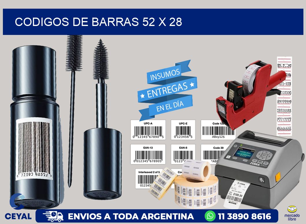 codigos de barras 52 x 28