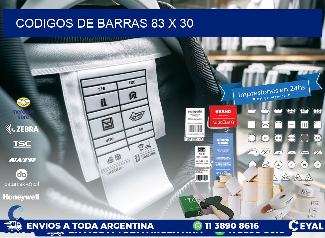 codigos de barras 83 x 30