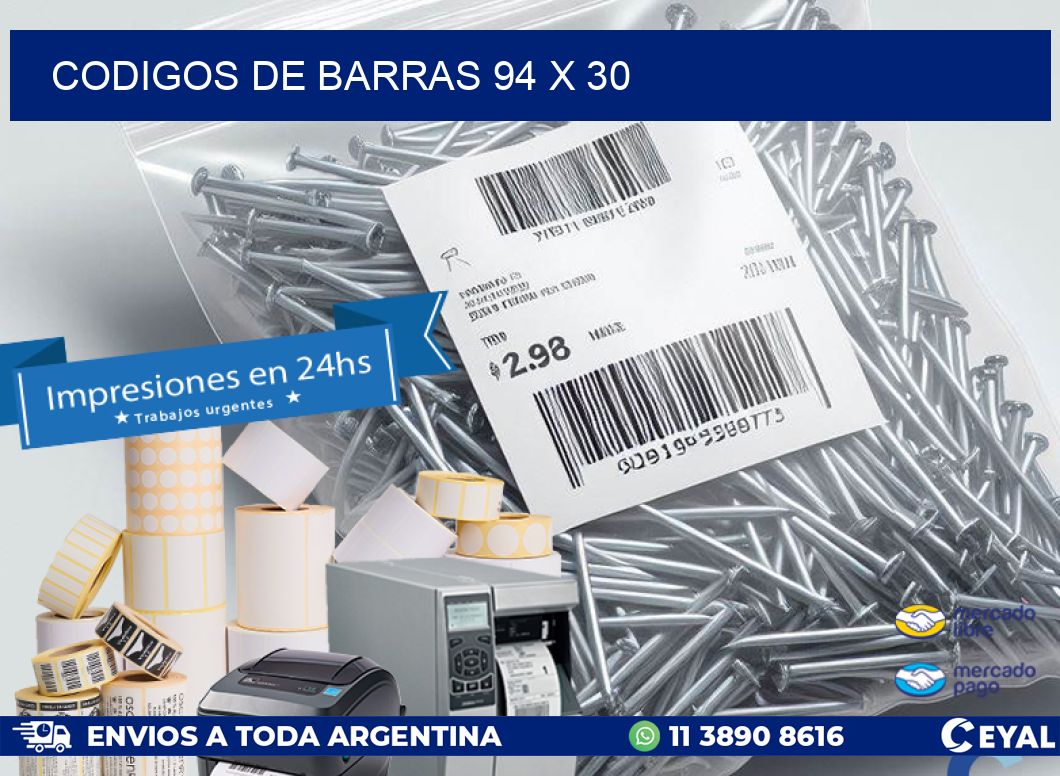 codigos de barras 94 x 30