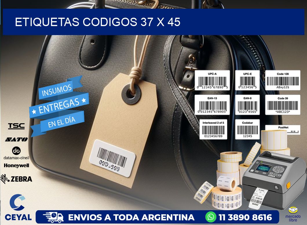 etiquetas codigos 37 x 45