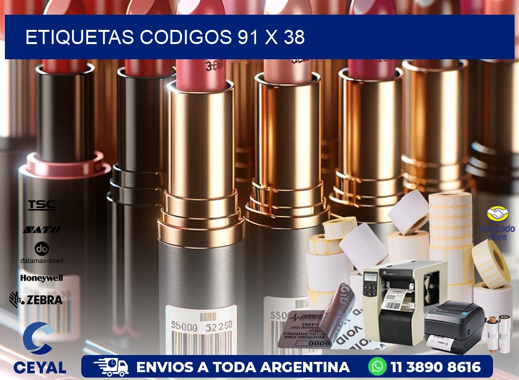 etiquetas codigos 91 x 38