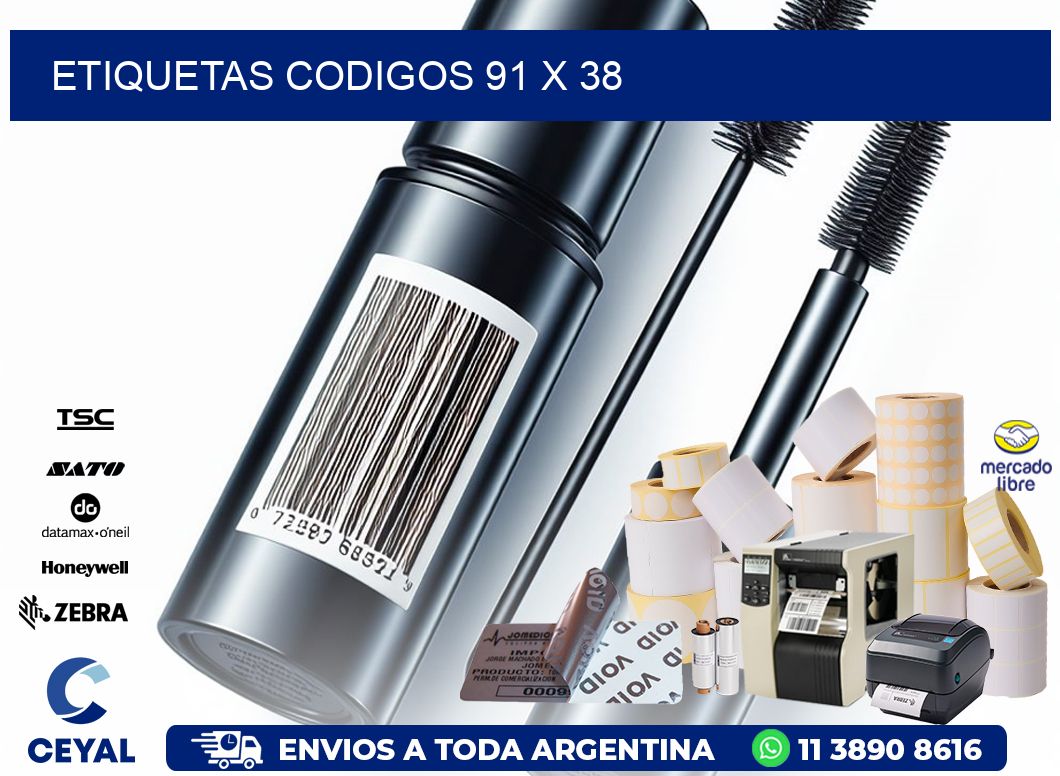 etiquetas codigos 91 x 38