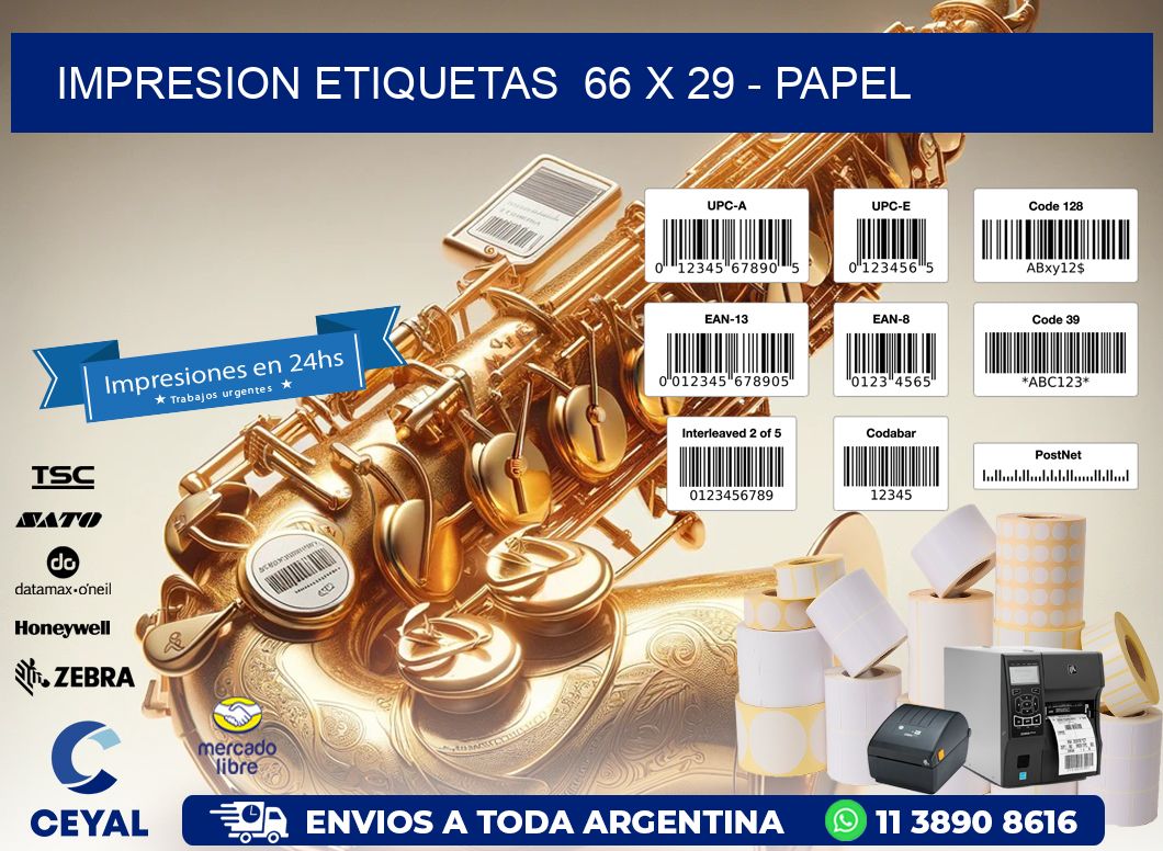 impresion etiquetas  66 x 29 - papel
