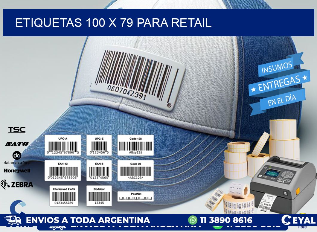 ETIQUETAS 100 x 79 PARA RETAIL