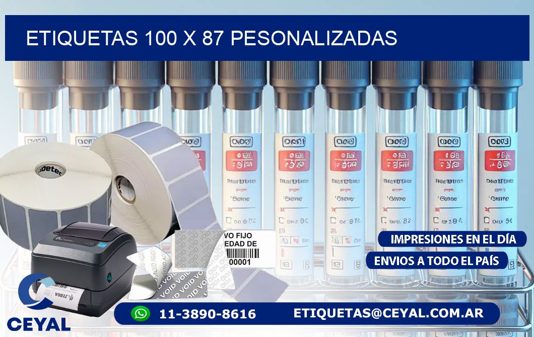 ETIQUETAS 100 x 87 PESONALIZADAS