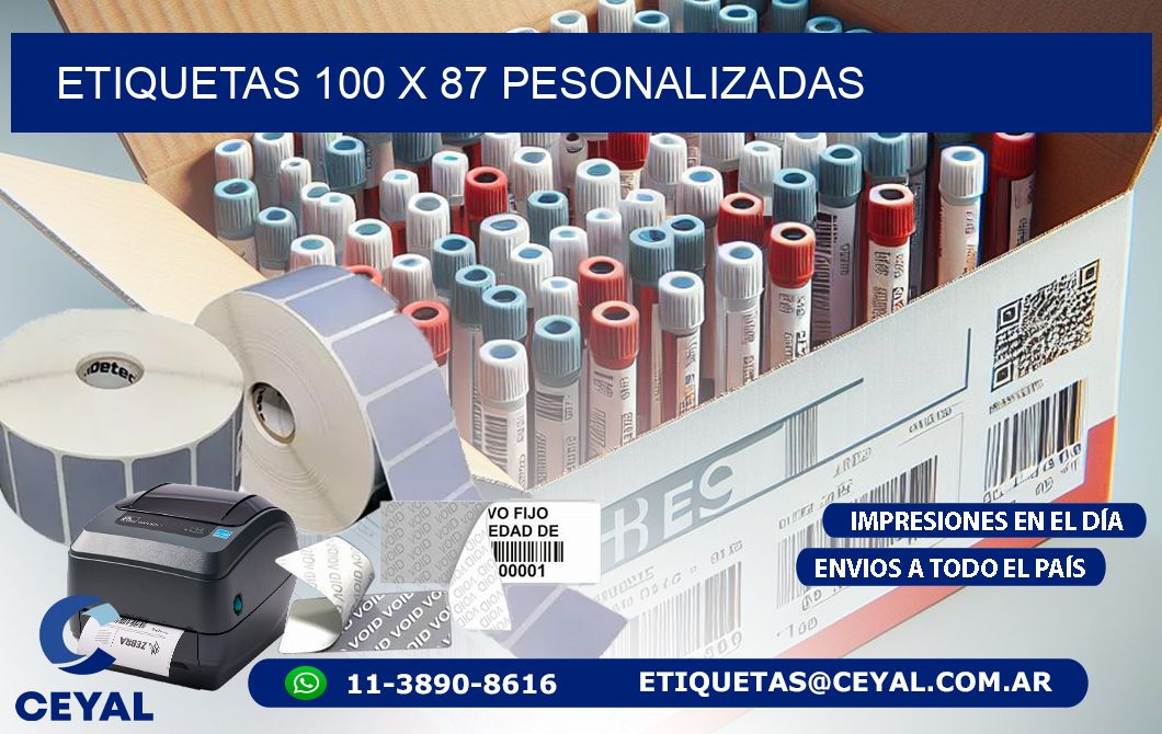 ETIQUETAS 100 x 87 PESONALIZADAS