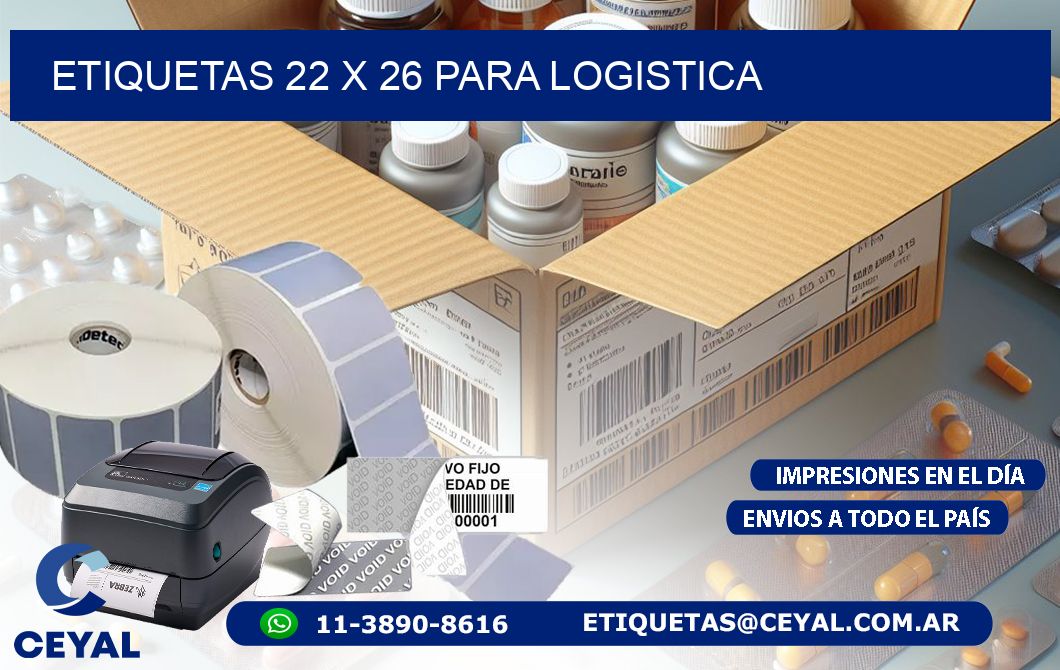 ETIQUETAS 22 x 26 PARA LOGISTICA