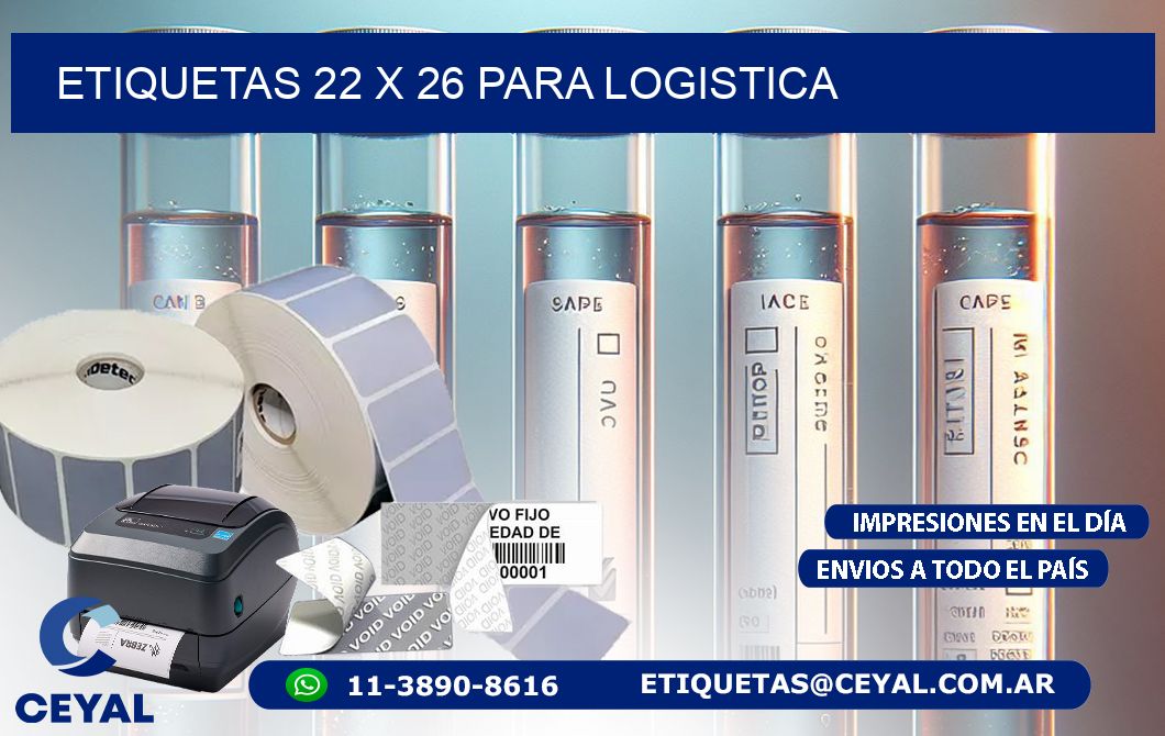 ETIQUETAS 22 x 26 PARA LOGISTICA