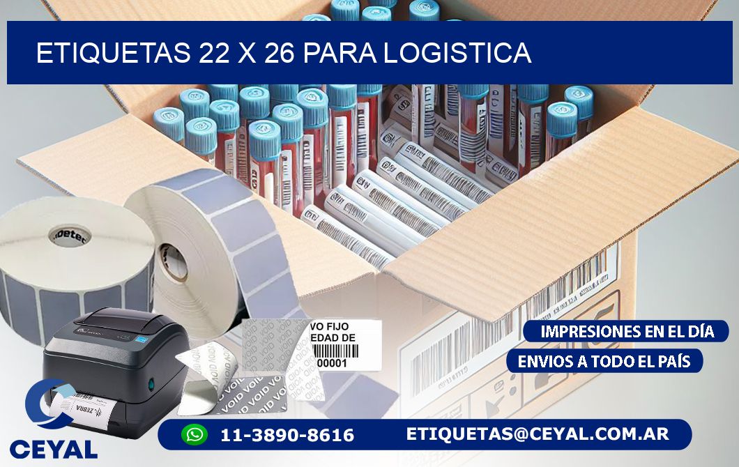 ETIQUETAS 22 x 26 PARA LOGISTICA