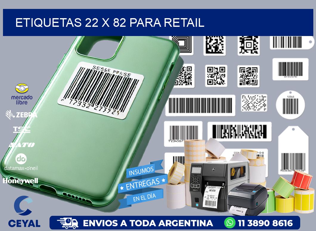 ETIQUETAS 22 x 82 PARA RETAIL