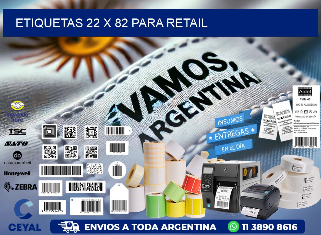 ETIQUETAS 22 x 82 PARA RETAIL