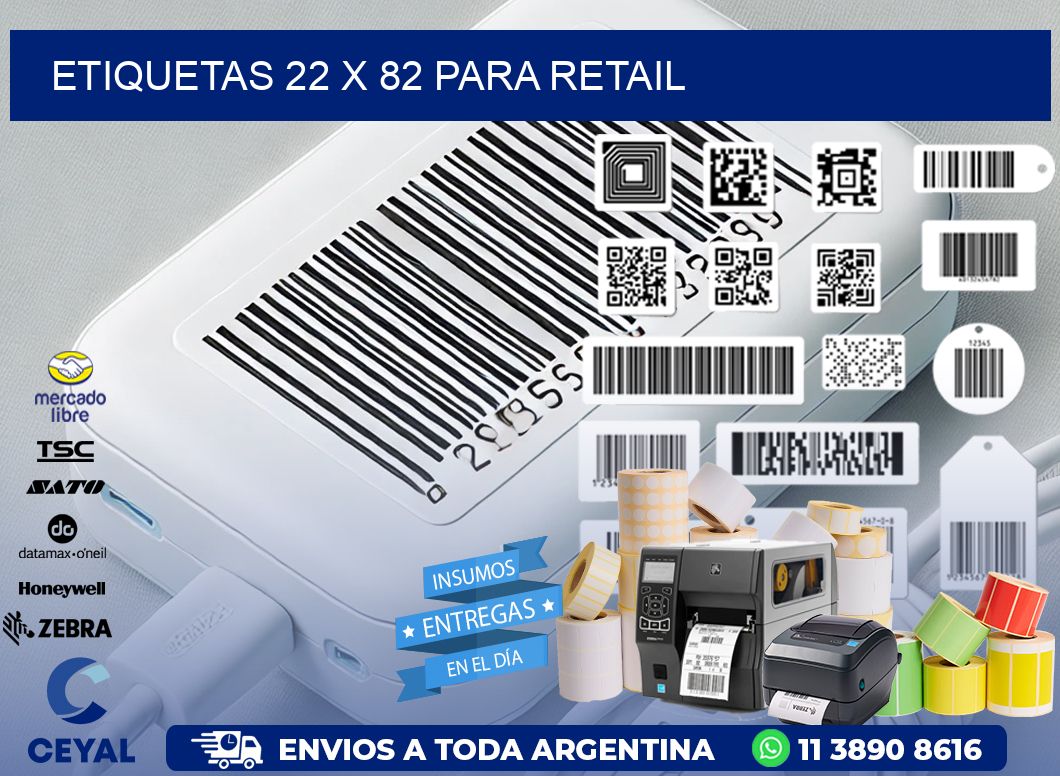 ETIQUETAS 22 x 82 PARA RETAIL