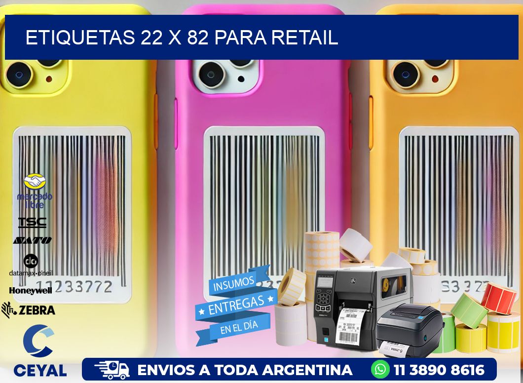 ETIQUETAS 22 x 82 PARA RETAIL