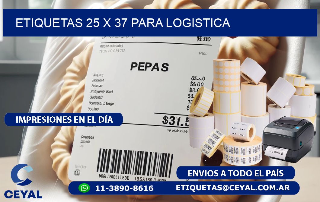 ETIQUETAS 25 x 37 PARA LOGISTICA