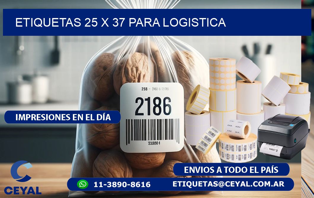 ETIQUETAS 25 x 37 PARA LOGISTICA