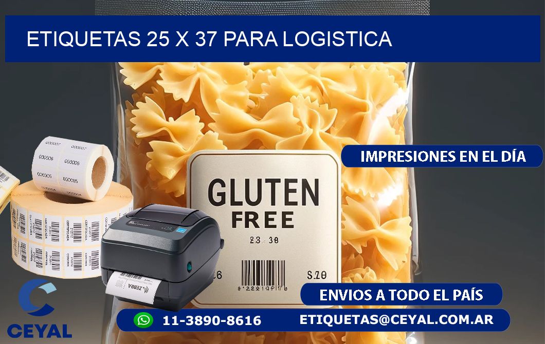ETIQUETAS 25 x 37 PARA LOGISTICA