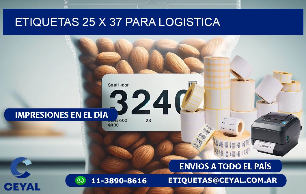 ETIQUETAS 25 x 37 PARA LOGISTICA