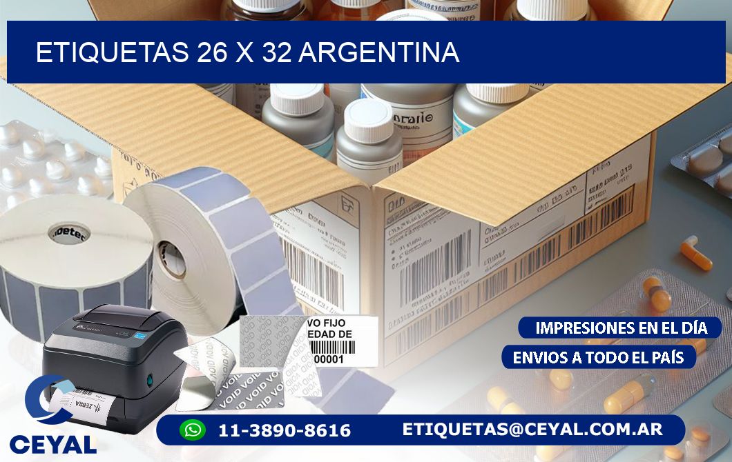 ETIQUETAS 26 x 32 ARGENTINA