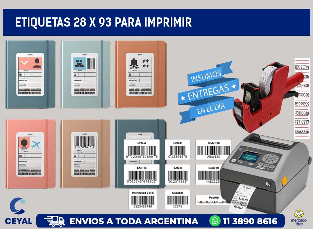 ETIQUETAS 28 x 93 PARA IMPRIMIR