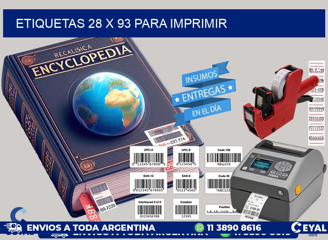 ETIQUETAS 28 x 93 PARA IMPRIMIR
