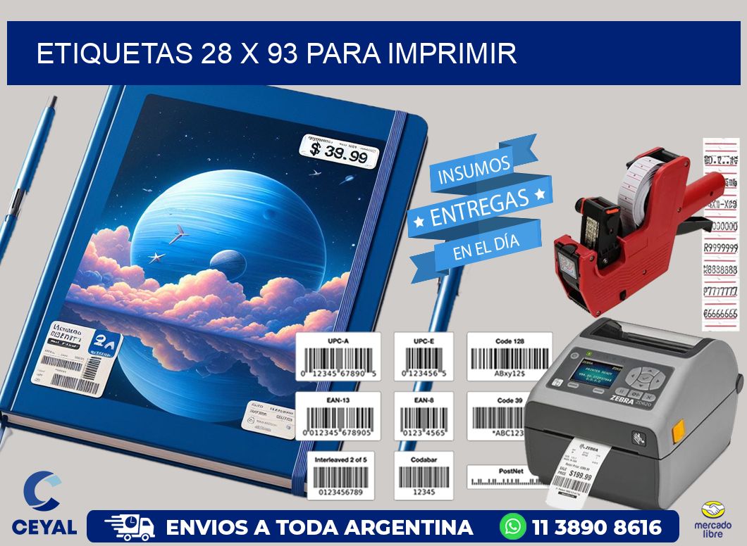 ETIQUETAS 28 x 93 PARA IMPRIMIR