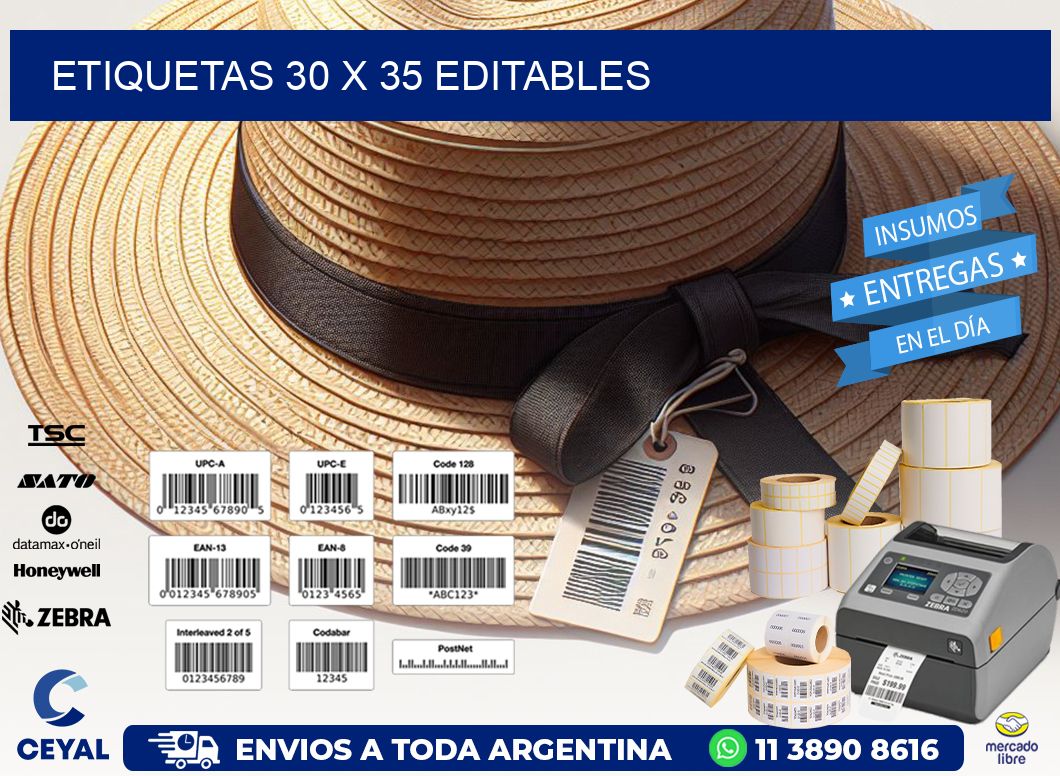 ETIQUETAS 30 x 35 EDITABLES