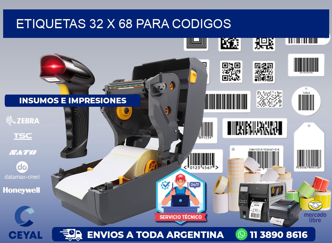 ETIQUETAS 32 x 68 PARA CODIGOS