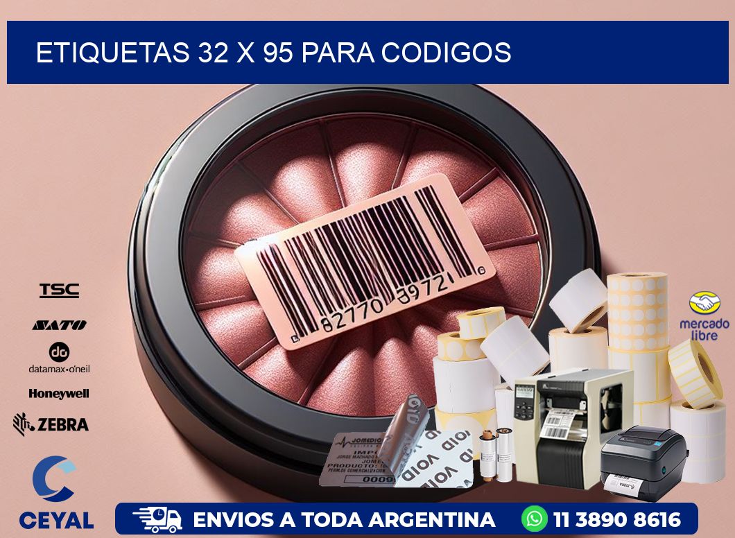ETIQUETAS 32 x 95 PARA CODIGOS