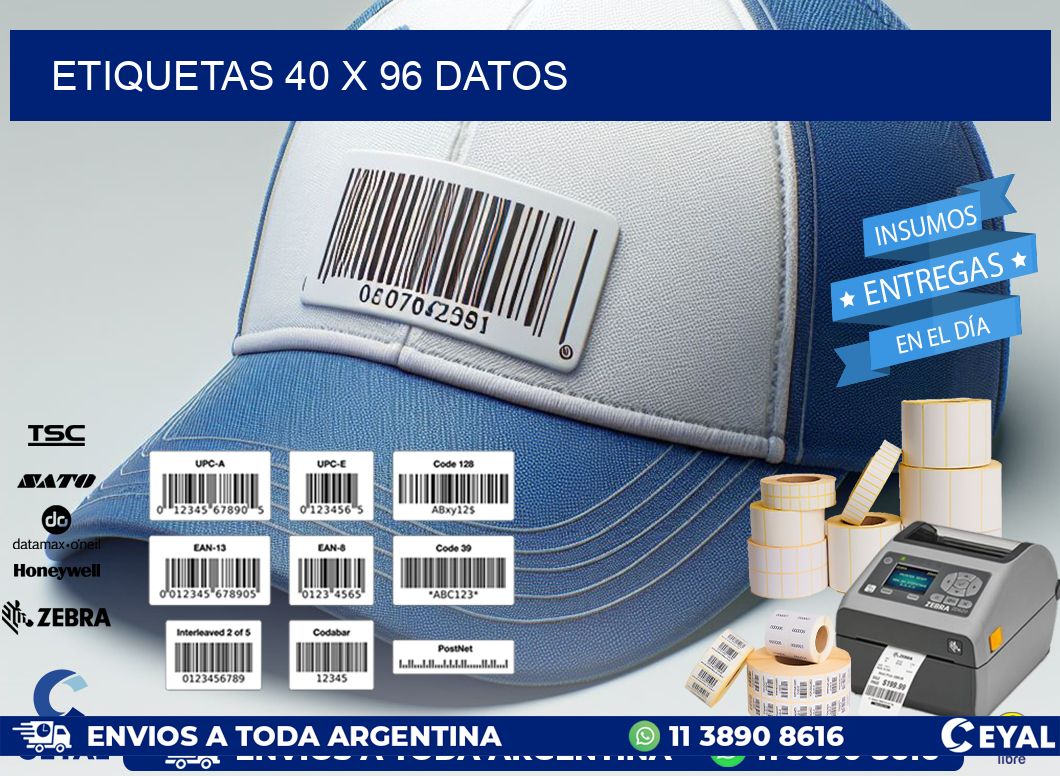 ETIQUETAS 40 x 96 DATOS