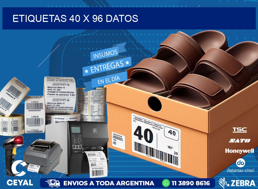 ETIQUETAS 40 x 96 DATOS