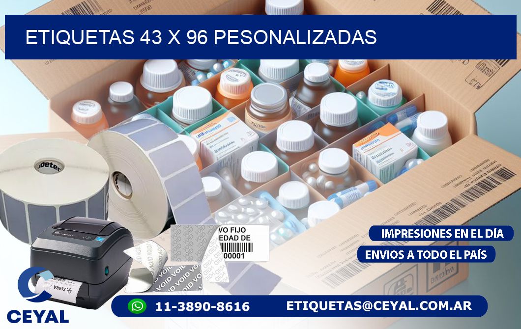 ETIQUETAS 43 x 96 PESONALIZADAS