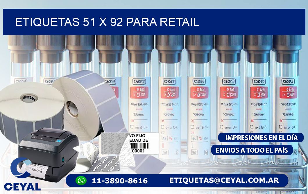 ETIQUETAS 51 x 92 PARA RETAIL