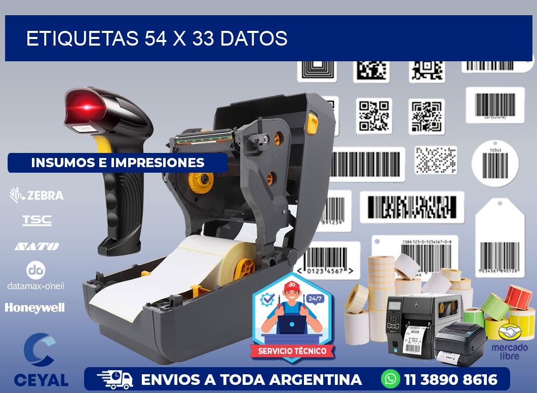 ETIQUETAS 54 x 33 DATOS