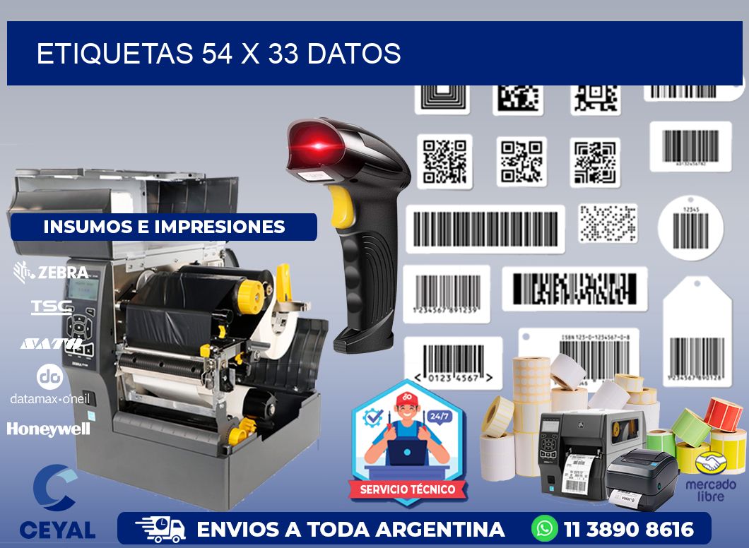 ETIQUETAS 54 x 33 DATOS