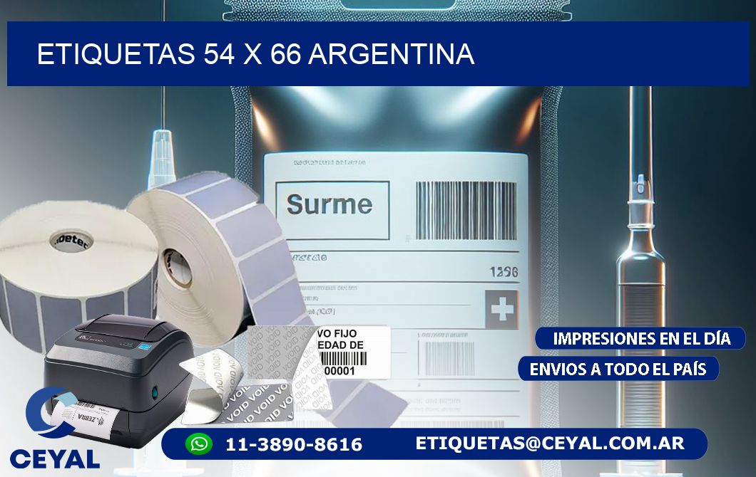 ETIQUETAS 54 x 66 ARGENTINA