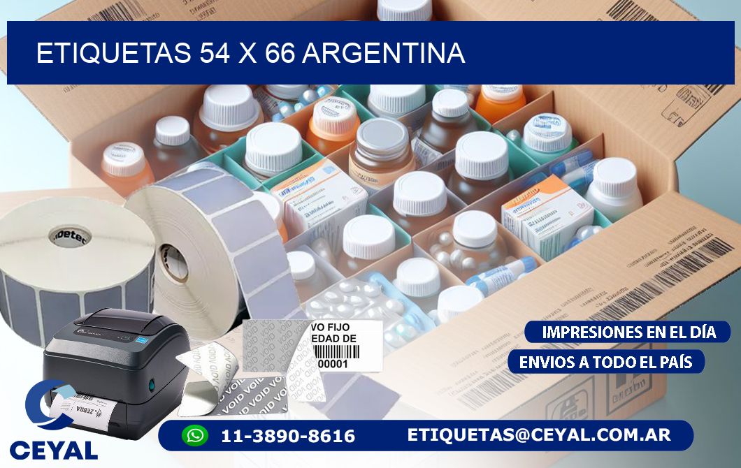 ETIQUETAS 54 x 66 ARGENTINA