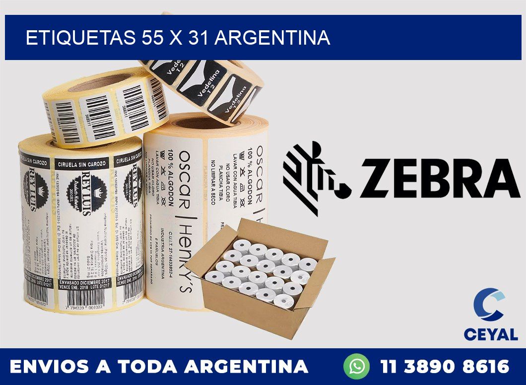 ETIQUETAS 55 x 31 ARGENTINA