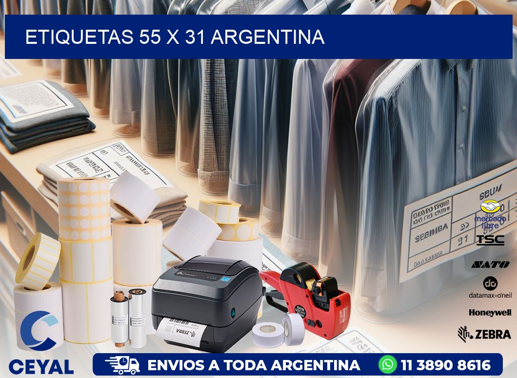 ETIQUETAS 55 x 31 ARGENTINA