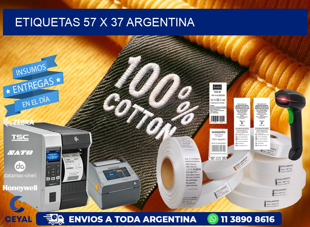 ETIQUETAS 57 x 37 ARGENTINA