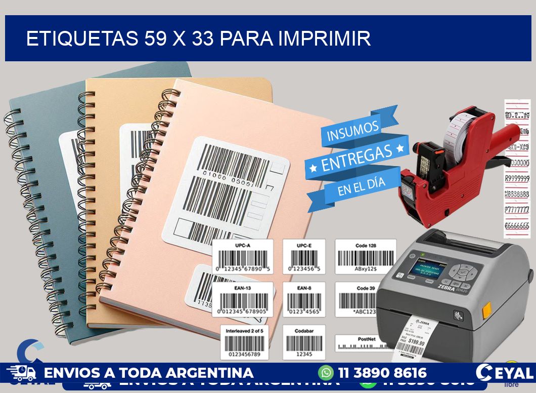 ETIQUETAS 59 x 33 PARA IMPRIMIR