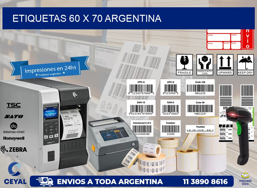 ETIQUETAS 60 x 70 ARGENTINA