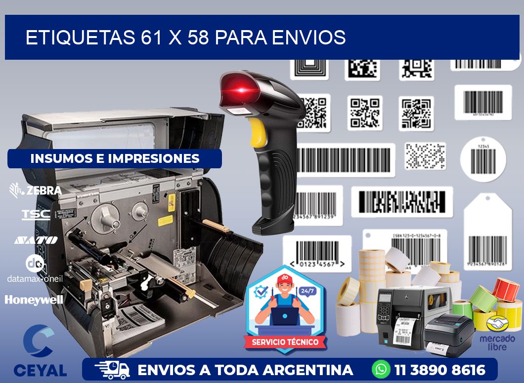 ETIQUETAS 61 x 58 PARA ENVIOS