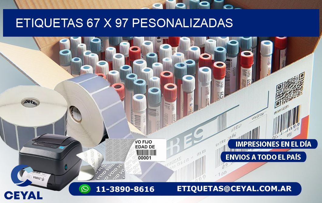 ETIQUETAS 67 x 97 PESONALIZADAS