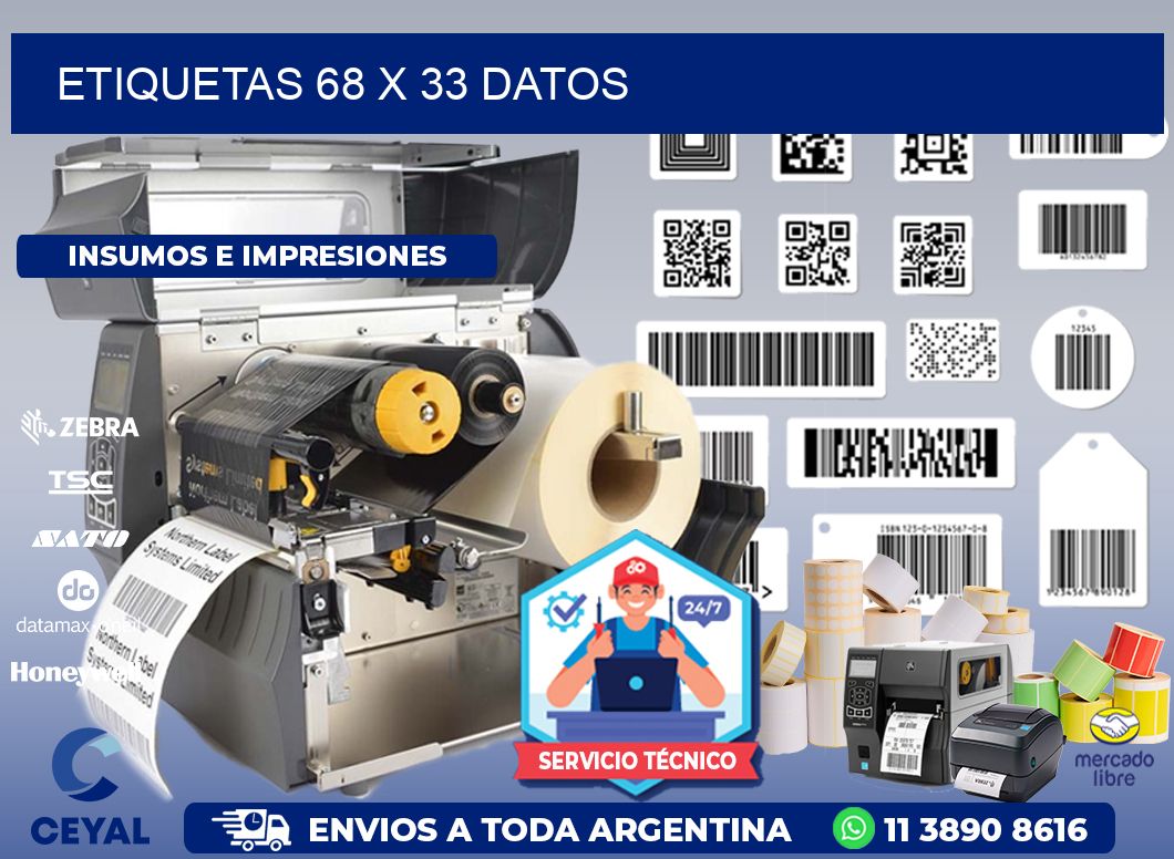 ETIQUETAS 68 x 33 DATOS