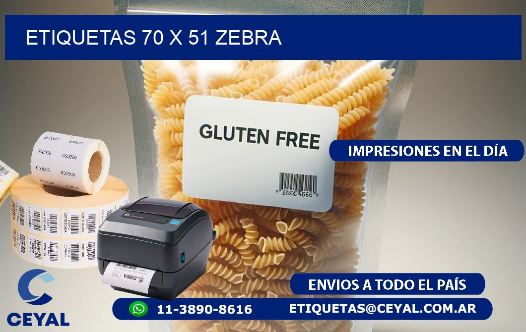ETIQUETAS 70 x 51 ZEBRA
