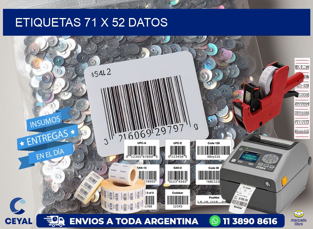 ETIQUETAS 71 x 52 DATOS