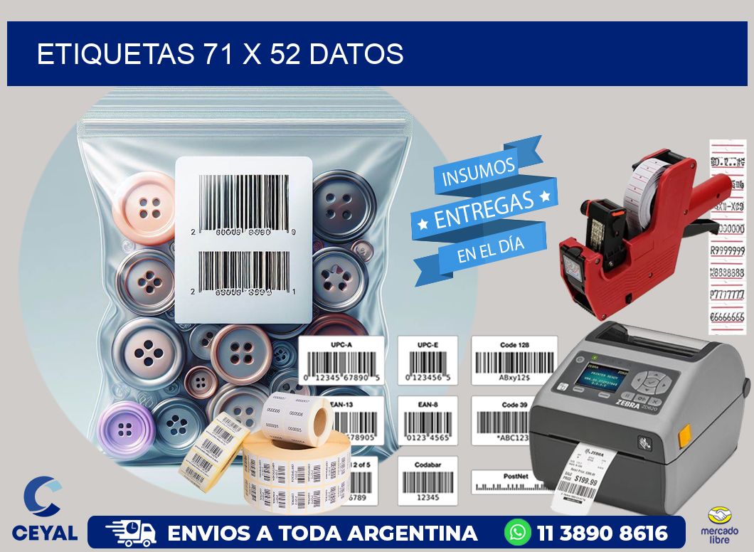 ETIQUETAS 71 x 52 DATOS