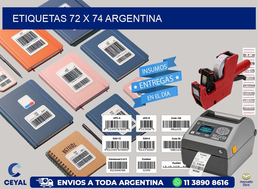 ETIQUETAS 72 x 74 ARGENTINA